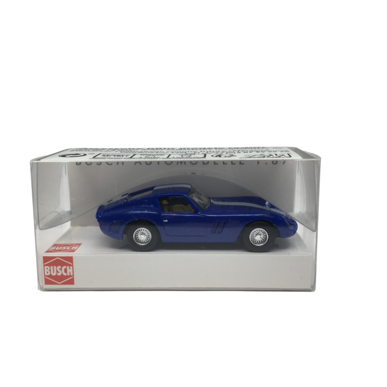 Ferrari 250 GTO, bleu, blanc, 1962 - BUSCH 42618 - HO 1/87