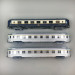 Coffret de 3 voitures "Sud Express", voiture-salon CIWL, 2 DEV Inox courtes, N°2/2, SNCF, Ep. III-IV, JOUEF HJ4214, HO 1/87