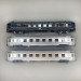 Coffret de 3 voitures "Sud Express", voiture-restaurant CIWL, 2 DEV Inox courtes, N°1/2, SNCF, Ep. III-IV, JOUEF HJ4213, HO 1/87