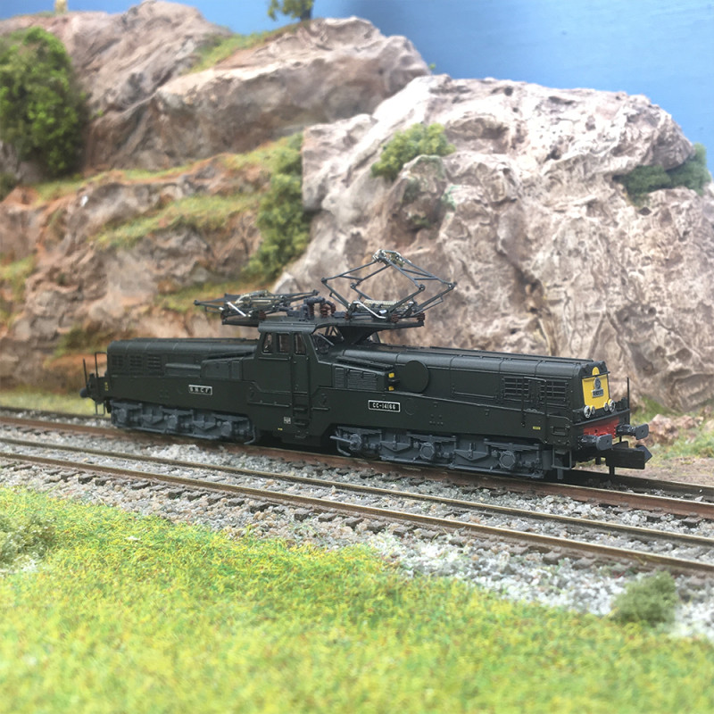 Locomotive électrique CC 14166, verte et jaune, SNCF, Ep. IV, ARNOLD HN2582, N 1/160
