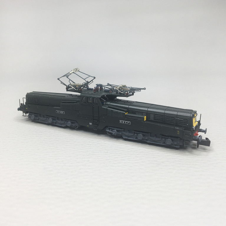 Locomotive électrique CC 14166, verte et jaune, SNCF, Ep. IV, ARNOLD HN2582, N 1/160