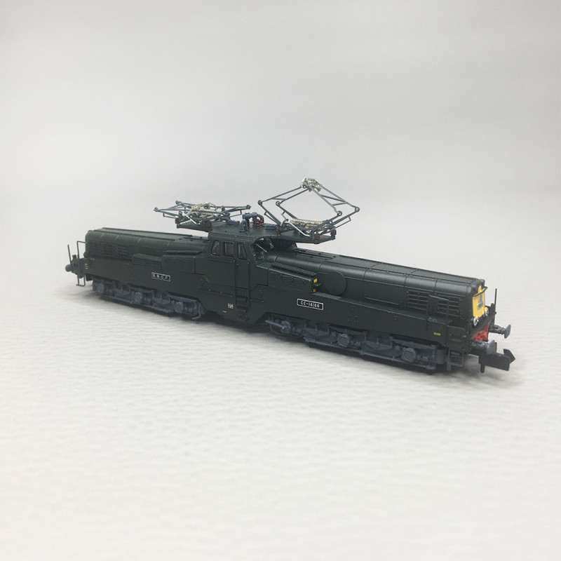 Locomotive électrique CC 14166, verte et jaune, SNCF, Ep. IV, ARNOLD HN2582, N 1/160