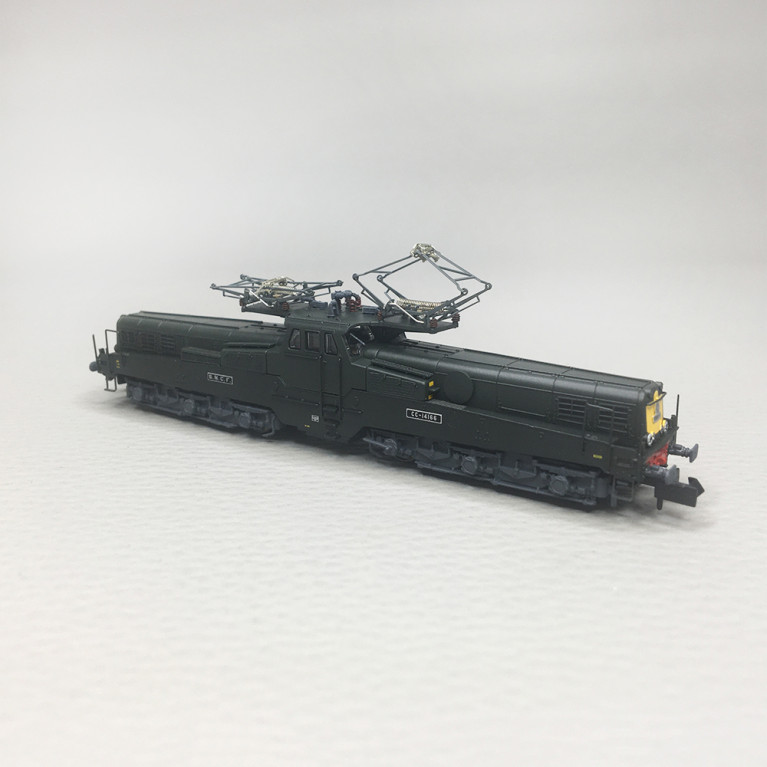 Locomotive électrique CC 14166, verte et jaune, SNCF, Ep. IV, ARNOLD HN2582 S, N 1/160 - DCC SON