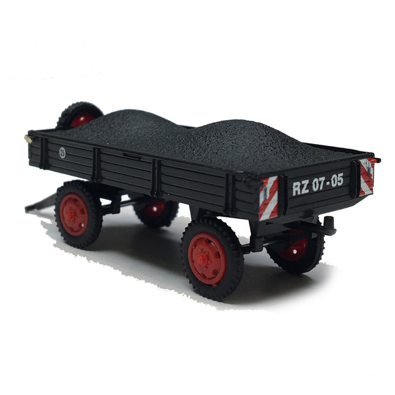 Remorque T4, chargement de gravier, noir - MEHLHOSE 210010211 - HO 1/87