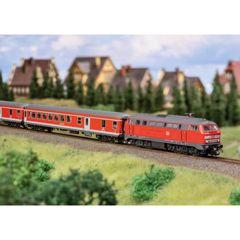 Coffret de démarrage numérique "Recreation Express", locomotive 218 425-7, DB AG, Ep. VI, MINITRIX 11170, N 1/160 - DCC SON
