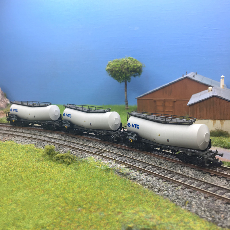 Coffret de 3 wagons à lisier Zacns, VTG, Ep. VI, FLEISCHMANN 6660171, N 1/160