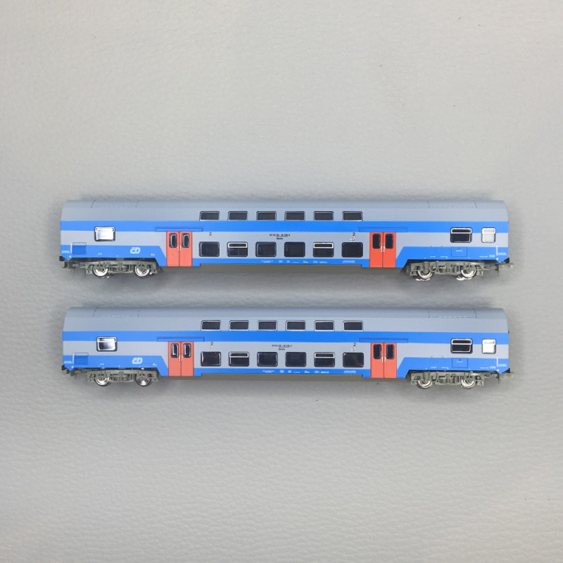 Coffret de 2 voitures à impériale Bmto, ČD, Ep. V-VI, FLEISCHMANN 6260093, N 1/160
