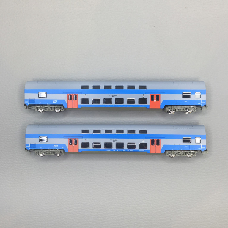 Coffret de 2 voitures à impériale Bmto, ČD, Ep. V-VI, FLEISCHMANN 6260093, N 1/160