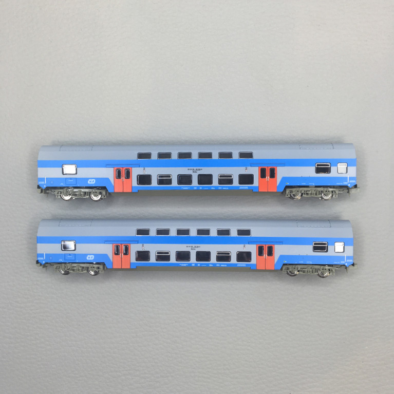 Coffret de 2 voitures à impériale Bmto, ČD, Ep. V-VI, FLEISCHMANN 6260093, N 1/160