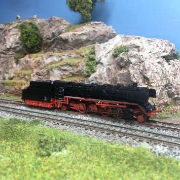 Locomotive à vapeur série 41, N°41 308, tender court, DB, Ep. III, MINITRIX 16631, N 1/160 - DCC SON