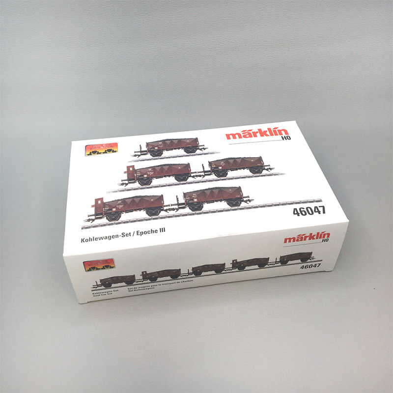 Coffret de 5 wagons à charbon O11/O Nürnberg, DB, Ep. III, MÄRKLIN 46047, HO 1/87