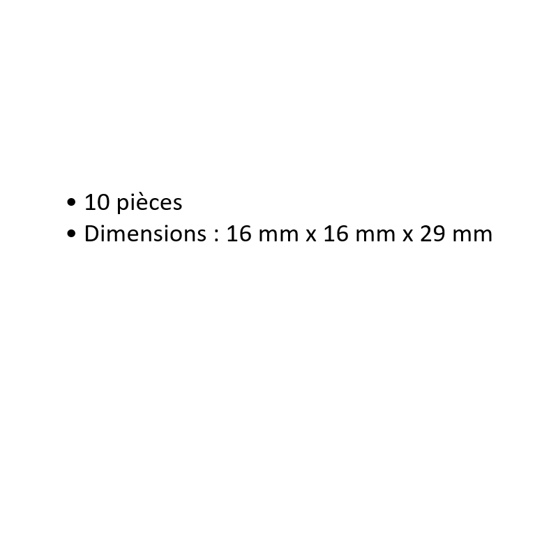 10 Éléments de pilier easy TRACK, 29 mm - Noch 53905 - HO 1/87 - N 1/160