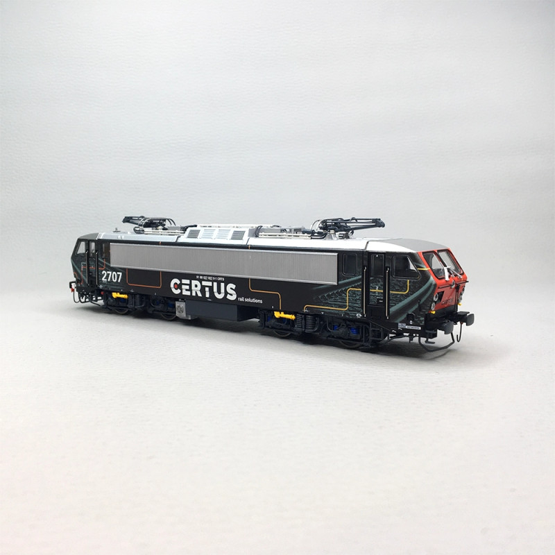 Locomotive électrique "Certus", N°2707, face rouge, jaune, SNCB, Ep. VI, LSMODELS 12057, HO 1/87