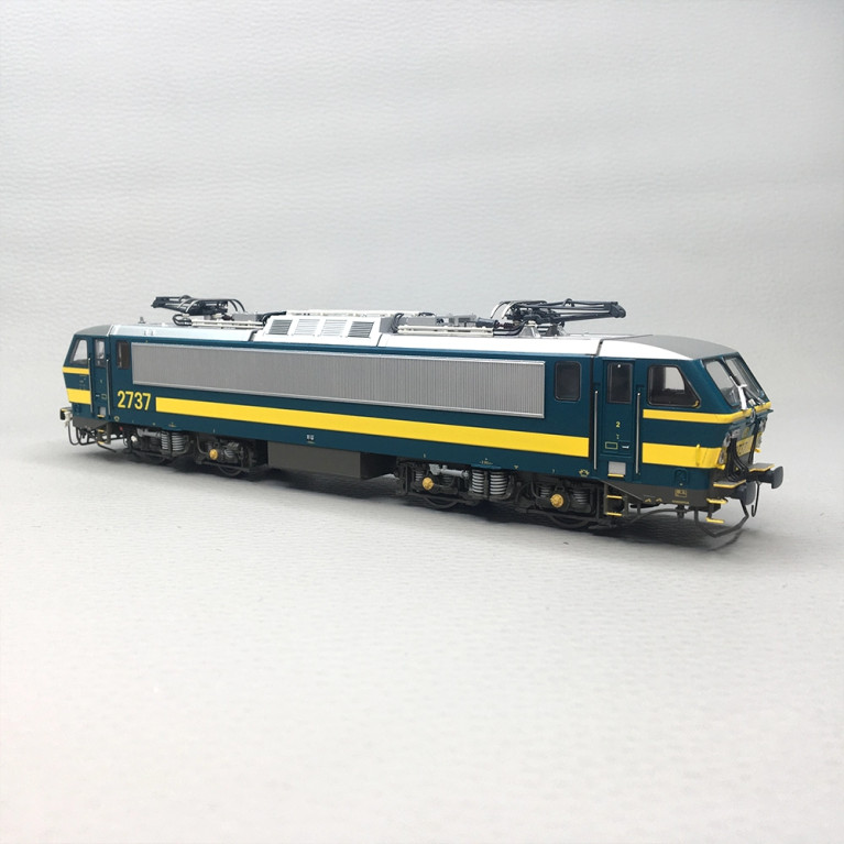 Locomotive électrique HLE 27, N°2737, "Airco Magelan", bleue et jaune, SNCB, Ep. V-VI, LSMODELS 12066S, HO 1/87 - DCC SON