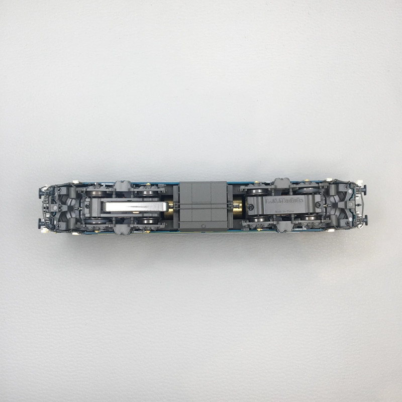 Locomotive électrique HLE 27, N°2737, "Airco Magelan", bleue et jaune, SNCB, Ep. V-VI, LSMODELS 12566, HO 1/87