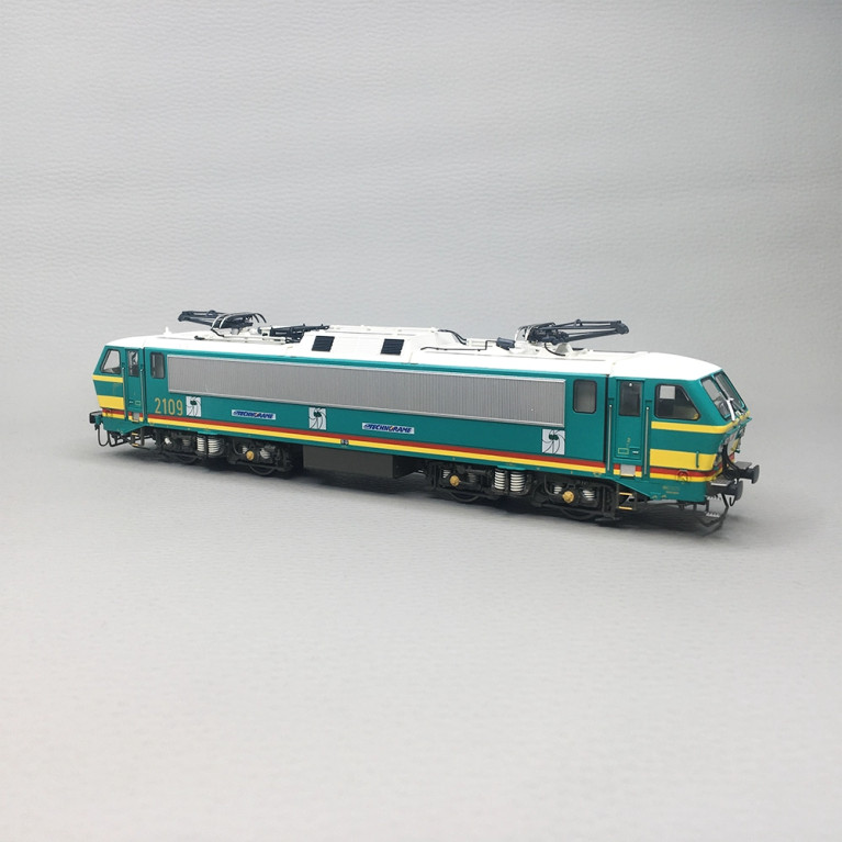 Locomotive électrique "Technorame", N°2109, turquoise, ligne jaune, série 1, SNCB, Ep. VI, LSMODELS 12581S, HO 1/87 - AC SON