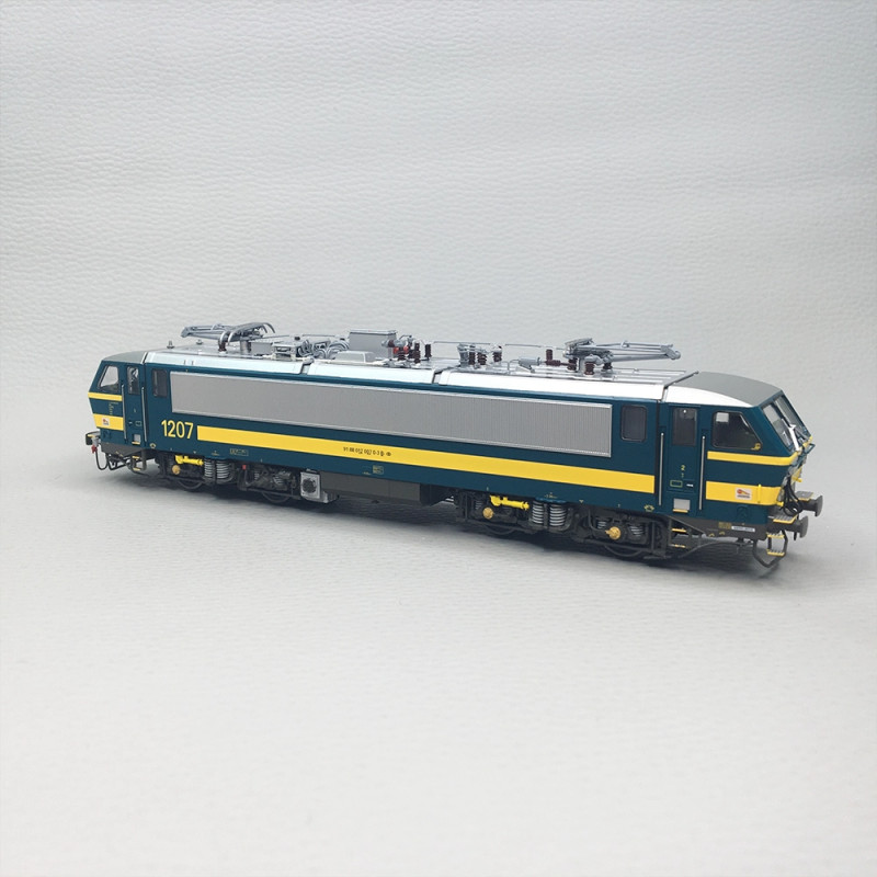 Locomotive électrique "Airco Magelan", N°1207, bleue et jaune, UIC, SNCB, Ep. VI, LSMODELS 12097, HO 1/87