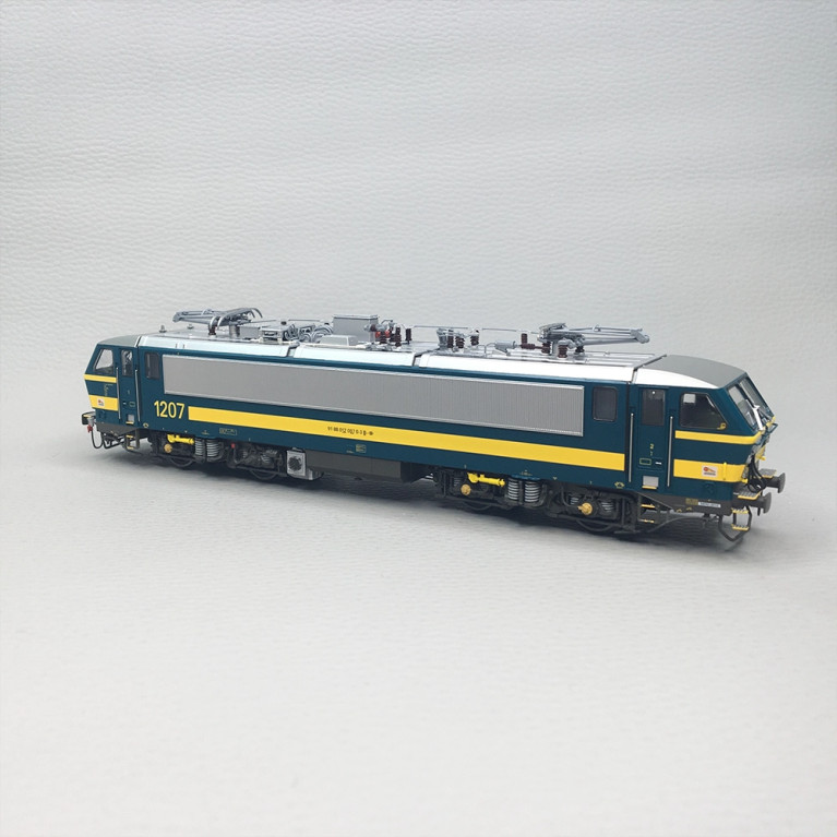 Locomotive électrique "Airco Magelan", N°1207, bleue et jaune, UIC, SNCB, Ep. VI, LSMODELS 12597S, HO 1/87 - AC SON