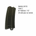 Rail courbe R1- 360mm 15 degrés voie C-HO-1/87-MARKLIN 24115