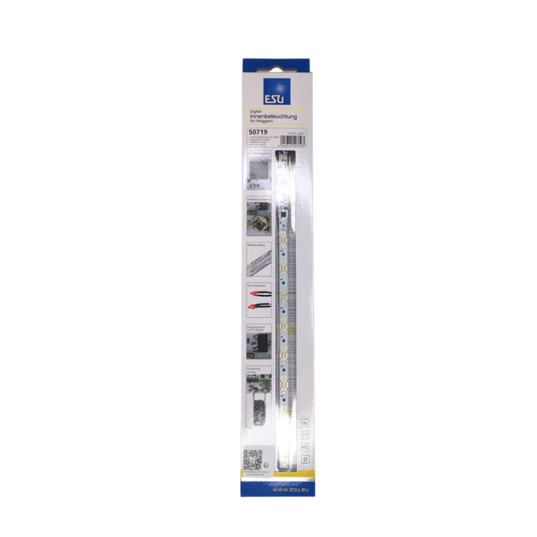 Eclairage intérieur à LED jaunes avec décodeur, éclairage d'entrée et de fin de course - ESU 50719 - N, TT, HO