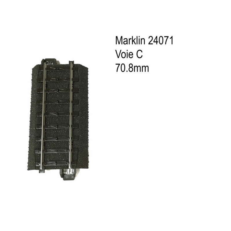 Rail droite 70.8mm voie C-HO-1/87-MARKLIN 24071