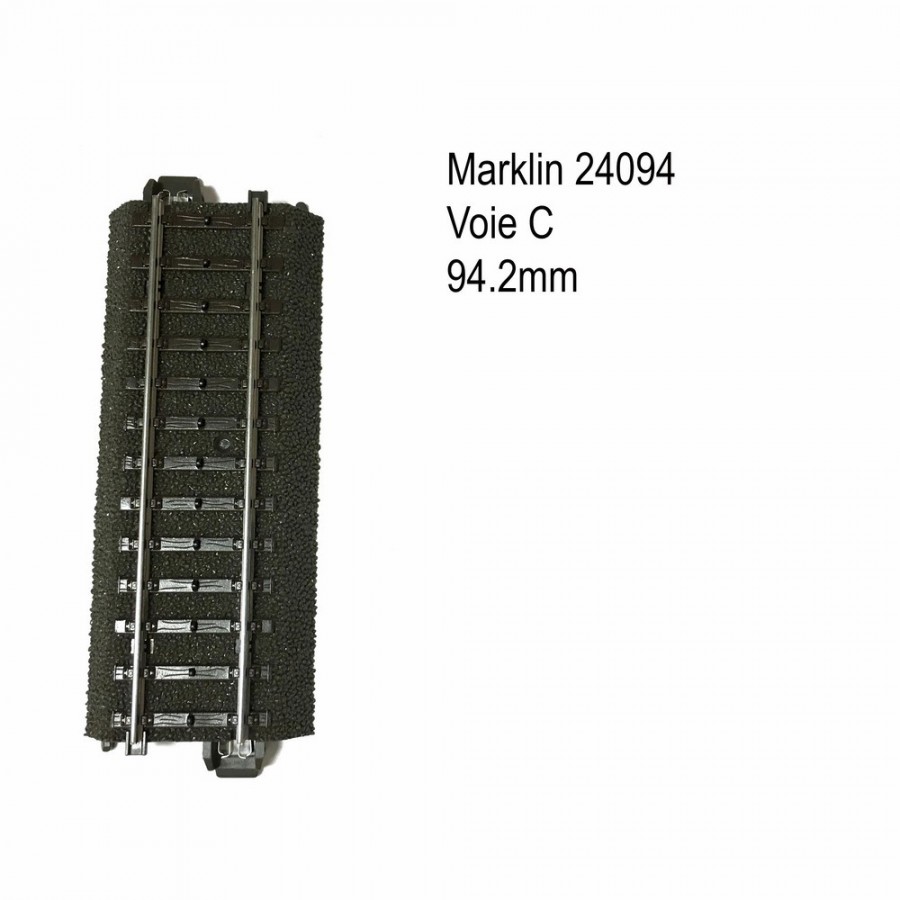 Rail droite 94.2mm voie C-HO-1/87-MARKLIN 24094