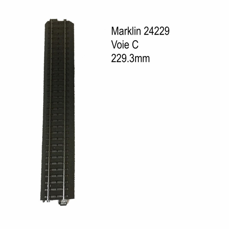 Rail droite 229.3mm voie C-HO-1/87-MARKLIN 24229