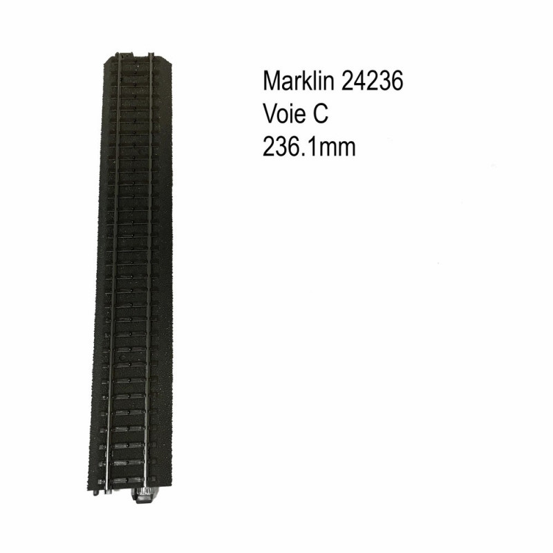 Rail droite 236.1mm voie C-HO-1/87-MARKLIN 24236