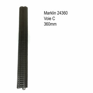 Rail droite 360mm voie C-HO-1/87-MARKLIN 24360