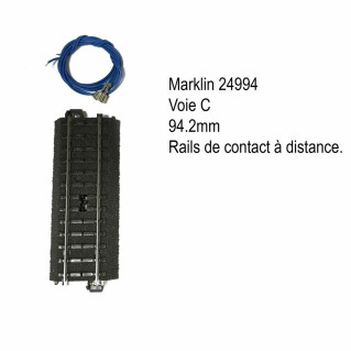 Rail droite 94.2mm commande à distance voie C-HO-1/87-MARKLIN 24994