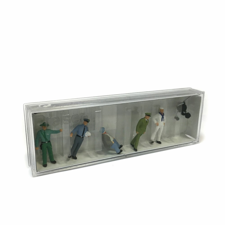 5 personnes en tenue de travail pour vos dioramas HO-1/87-PREISER 10014