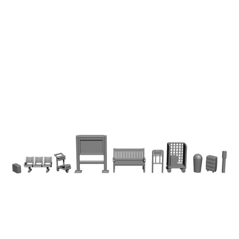 Kit 3D, gare et quai - NOCH 16401 - HO 1/87