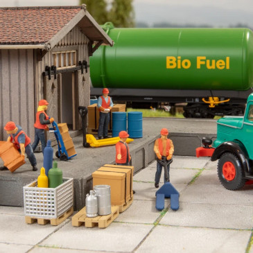 Kit 3D, ensemble de chargement, barils et bouteilles de gaz - NOCH 16413 - HO 1/87