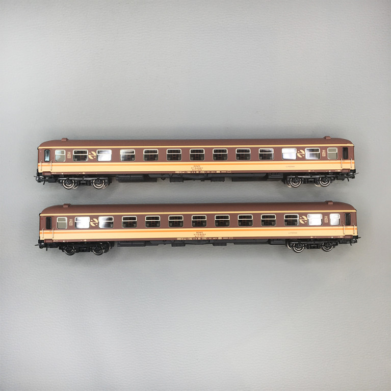 Coffret 2 voitures couchettes Bc10x-12600, "Estrella Bahía de Cádiz", RENFE, Ep. IV, ELECTROTREN HE4039, HO 1/87