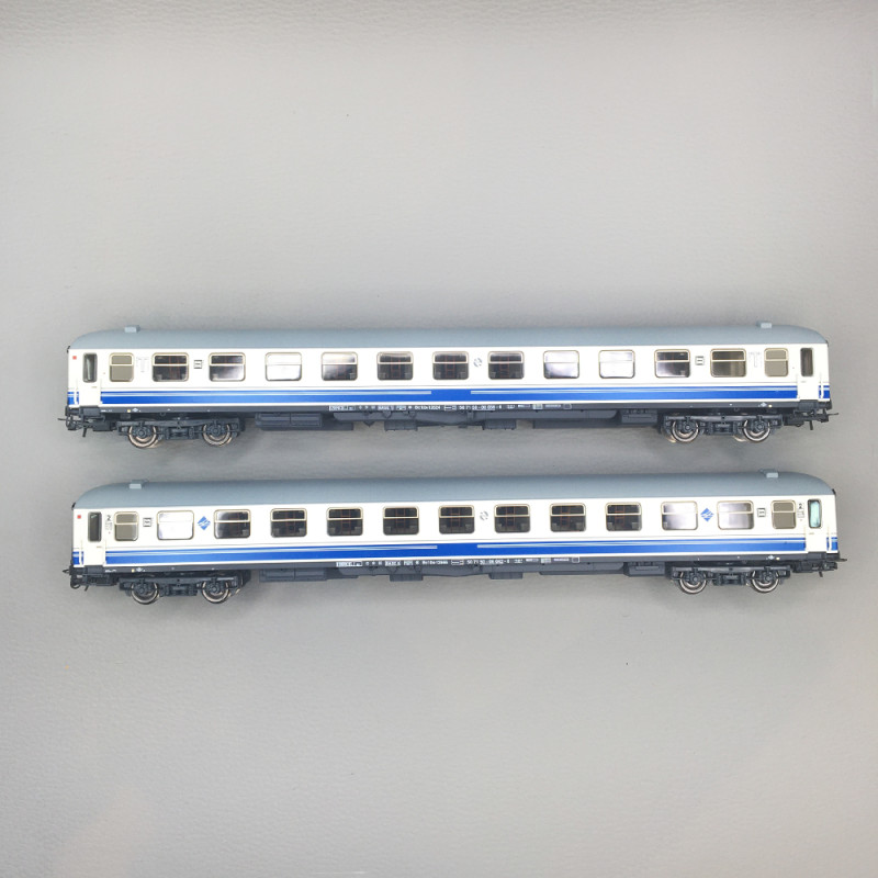 Coffret 2 voitures couchettes Bc10x-12600, "Estrella Rías Bajas", RENFE, Ep. IV, ELECTROTREN HE4040, HO 1/87