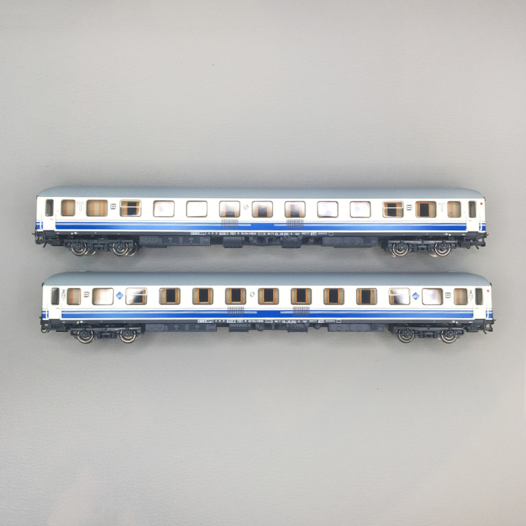 Coffret 2 voitures couchettes Bc10x-12600, "Estrella Rías Bajas", RENFE, Ep. IV, ELECTROTREN HE4040, HO 1/87
