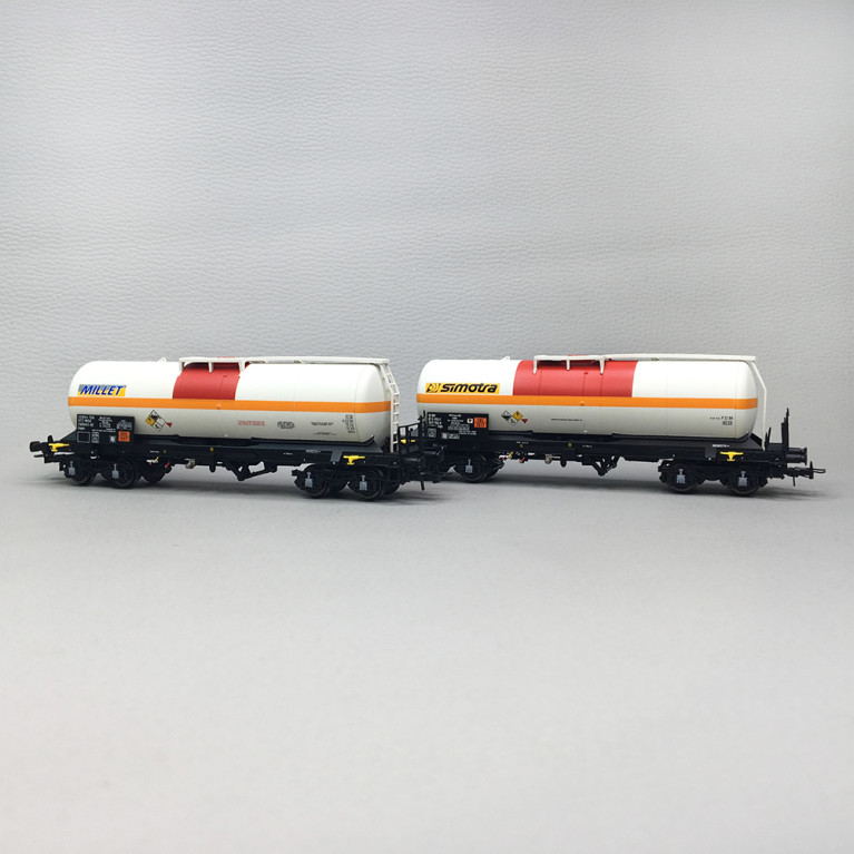 Coffret 2 wagons-citernes chlore, F-MISA/Millet + F-VTG/Simotra, SNCF, Ep. VI, JOUEF HJ6326, HO 1/87