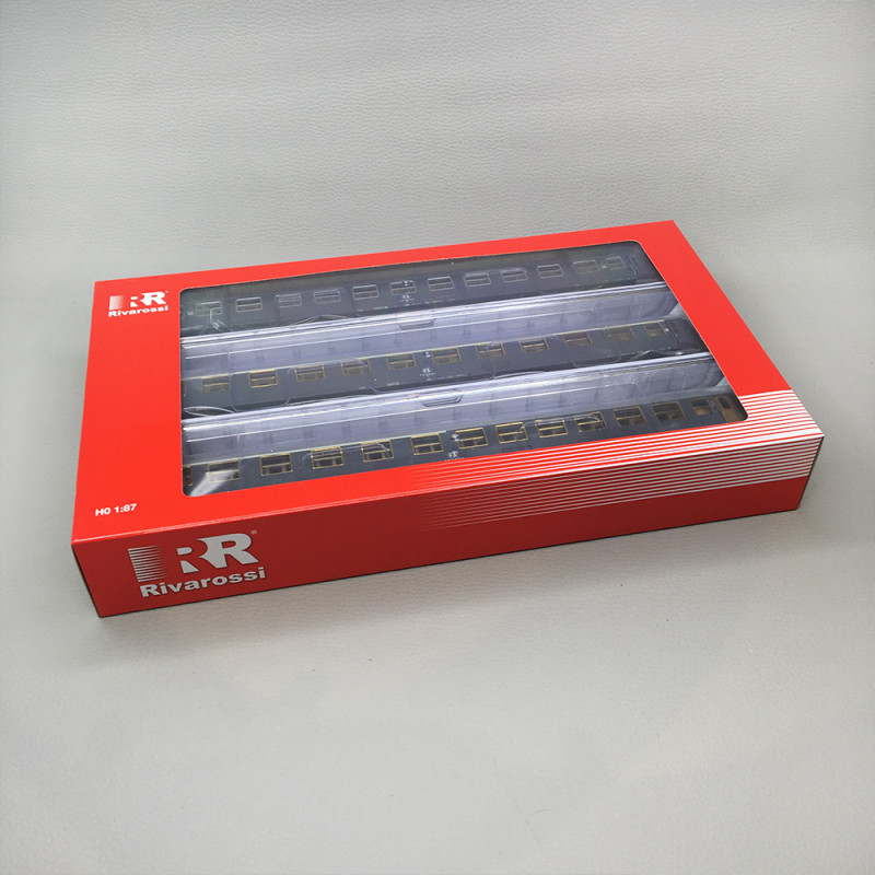 Coffret 3 voitures Express "Remus" Roma-Wien, couchettes 1re/2e classe, FS, Ep. IV-V, RIVAROSSI HR4412, HO 1/87