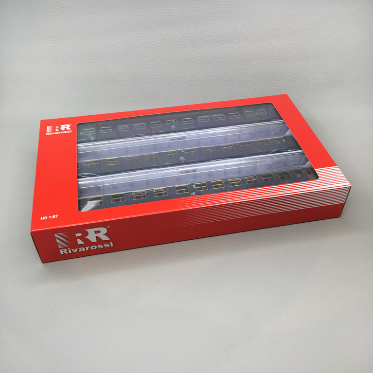 Coffret 3 voitures Express "Remus" Roma-Wien, couchettes 1re/2e classe, FS, Ep. IV-V, RIVAROSSI HR4412, HO 1/87