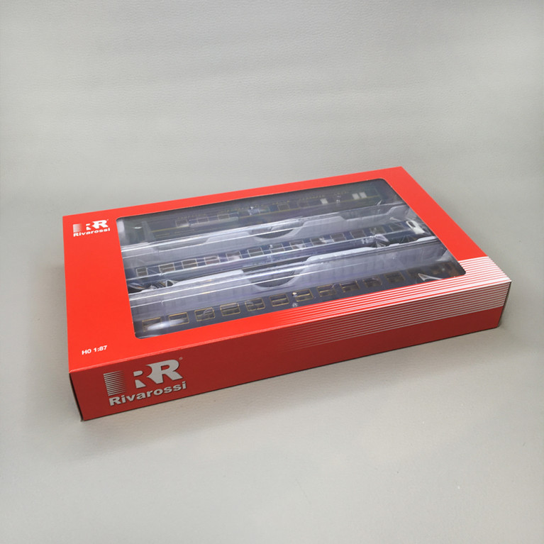 Coffret 3 voitures Express "Remus" Roma-Wien, voiture-restaurant, FS, Ep. IV-V, RIVAROSSI HR4410, HO 1/87