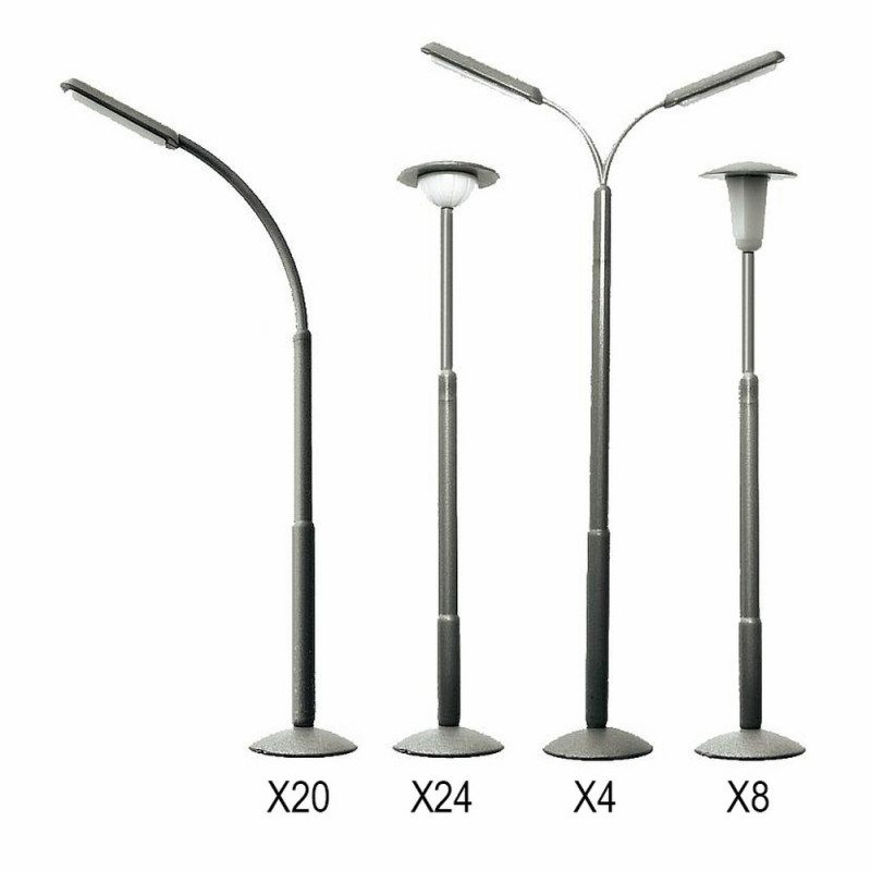 56 lampadaires non fonctionnels -N-1/160 -FALLER 272453