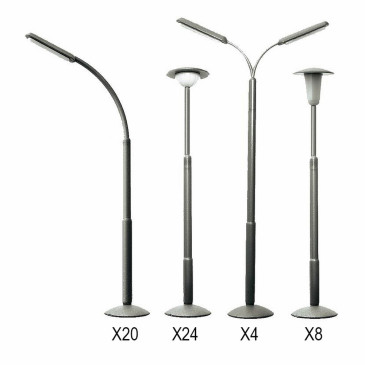 56 lampadaires non fonctionnels -N-1/160 -FALLER 272453