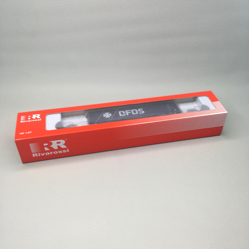 Wagon porte-conteneurs Sgnss, conteneur 45 pieds "DFDS", gris, Ep. VI, RIVAROSSI HR6704, HO 1/87
