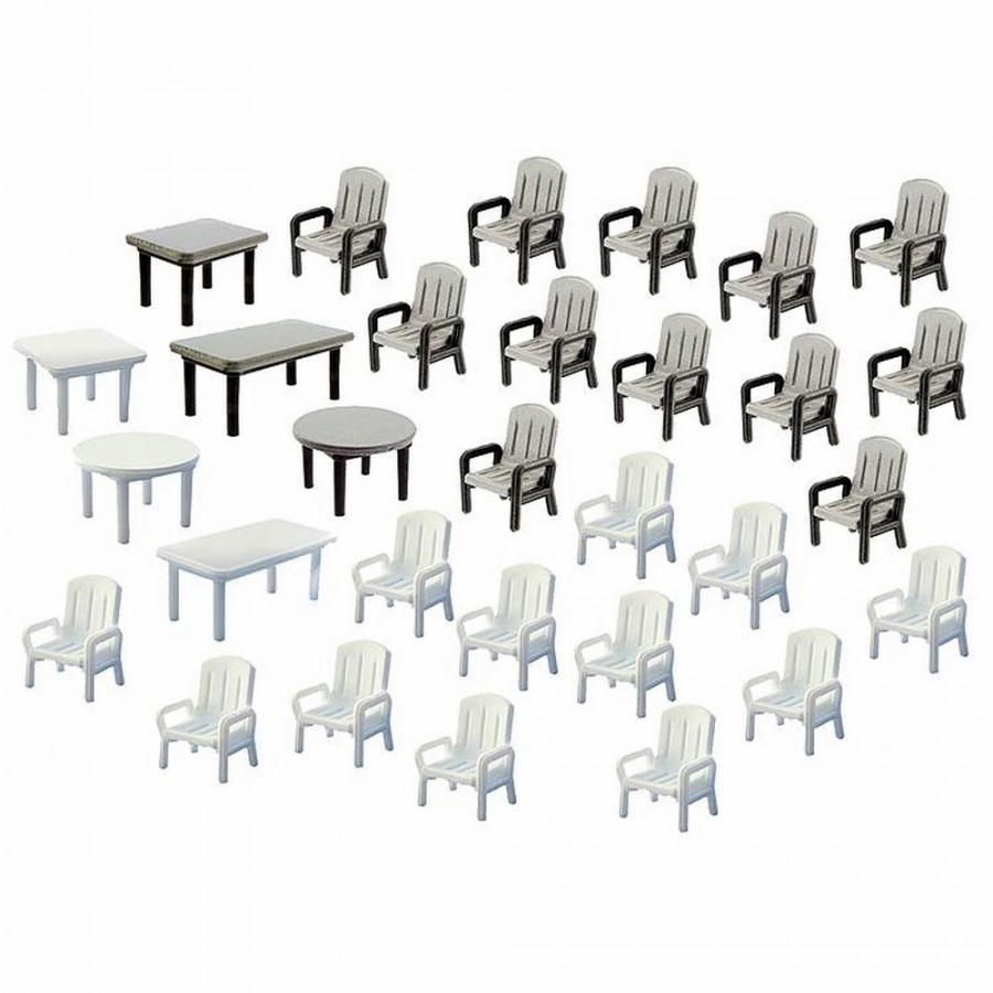 24 chaises et 6 tables de jardin -N-1/160 -FALLER 272441