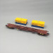 Wagon porte-conteneurs MMC3, 2x conteneurs 20 pieds "RENFE", rouge oxyde, Ep. IV, ELECTROTREN HE6101, HO 1/87
