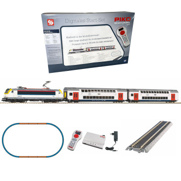 Coffret de démarrage digital WLAN, locomotive TRAXX + 2 voitures M6, SNCB, Ep. VI, PIKO 59108, HO 1/87