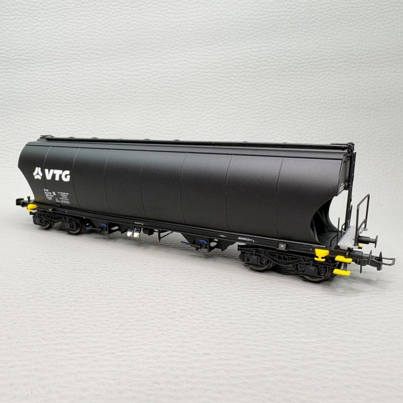 Coffret 2 wagons-trémies à céréales, noir/gris, VTG, Ep. VI, RIVAROSSI HR6689, HO 1/87