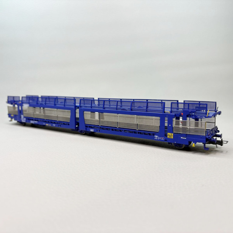 Porte-voitures Laeks 63C, "Brambles", modernisé, livrée bleue, Ep. V, RIVAROSSI HR6700, HO 1/87