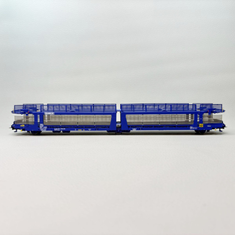 Porte-voitures Laeks 63C, "Brambles", modernisé, livrée bleue, Ep. V, RIVAROSSI HR6700, HO 1/87