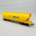 Wagon-trémie à céréales, "Saltra", jaune, logo bleu, RENFE, Ep. IV-V, ELECTROTREN HE6091, HO 1/87